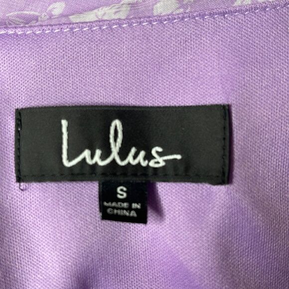 Lulu’s Cornelia Lavender Floral Print Ruffled Wrap Midi Dress - Picture 3 of 13